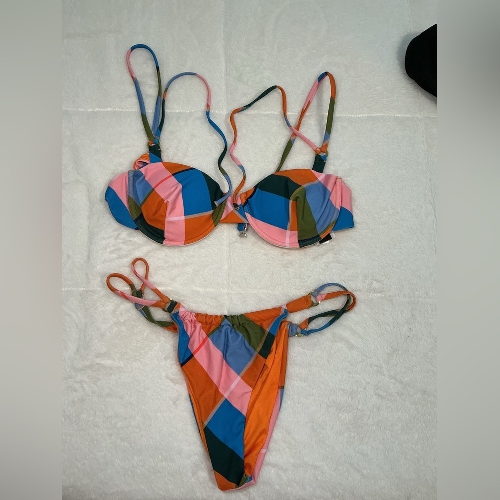 Princess Polly Colorful Geometric Bikini Set